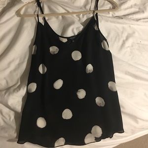 Fun black spaghetti strap top